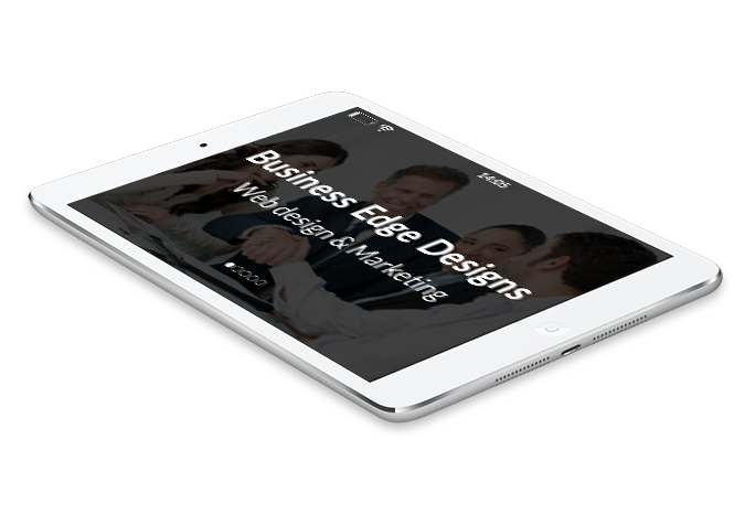 Tablet website mockup